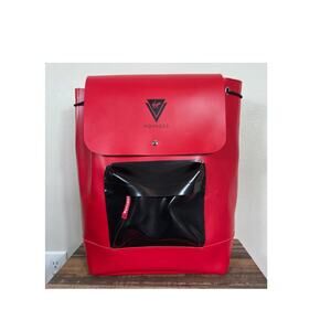 Virgin Voyages Vegan Leather Red & Black Travel Backpack